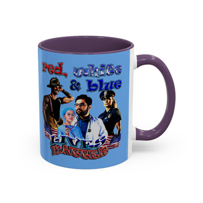 rw&b lives matter - Accent Mug (light blue)