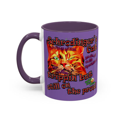 schrodinger's cat - Accent Mug (light purple)