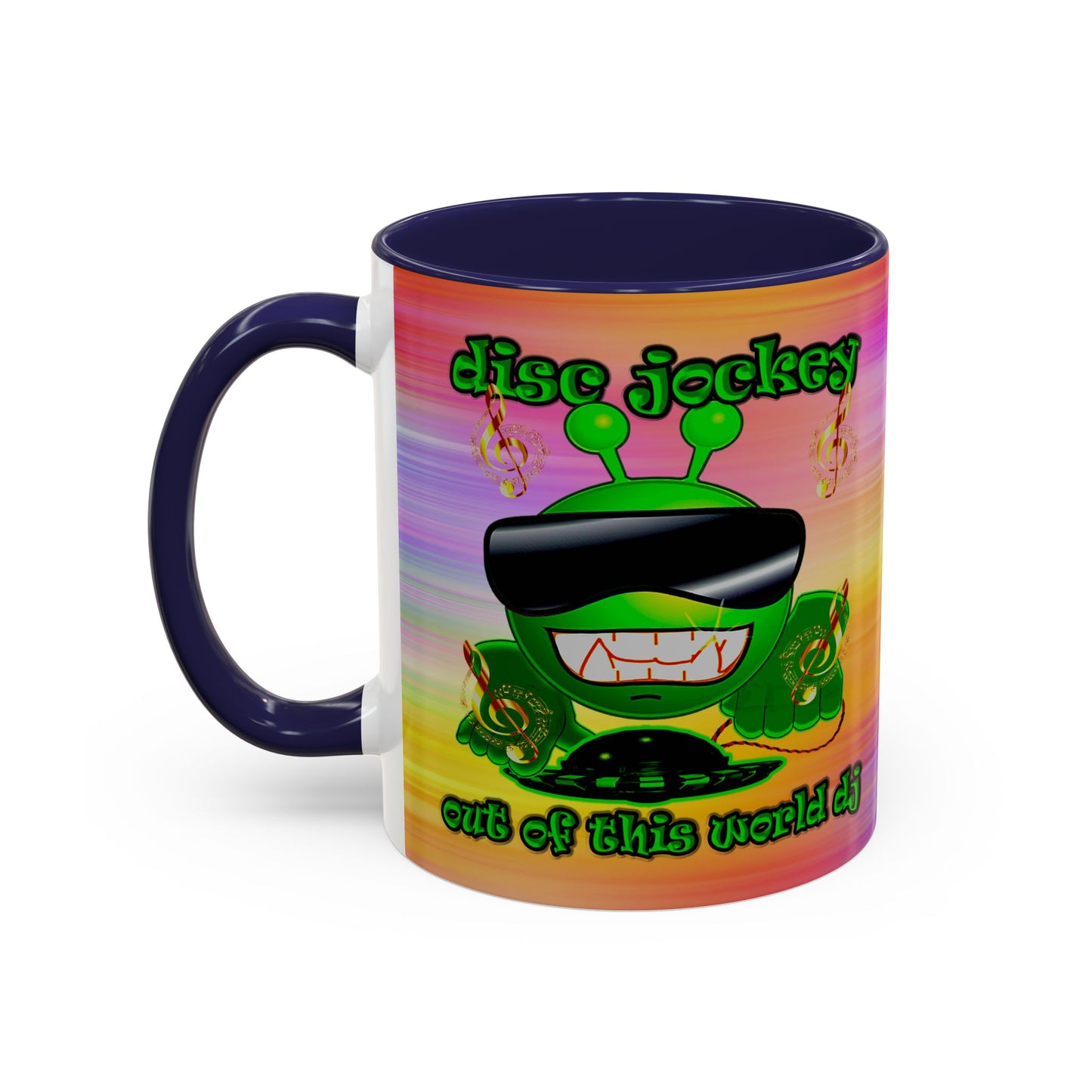 disc jockey - Accent Mug (color blur)