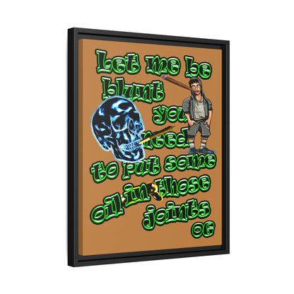 og - framed canvas art (light brown)