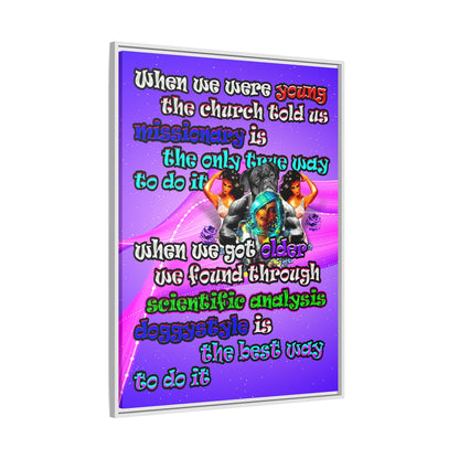 doggystyle - framed canvas art (purple-pink wave)