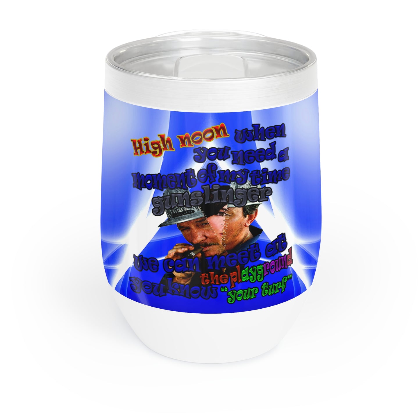 high noon - Chill Wine Tumbler (blue-white wave)