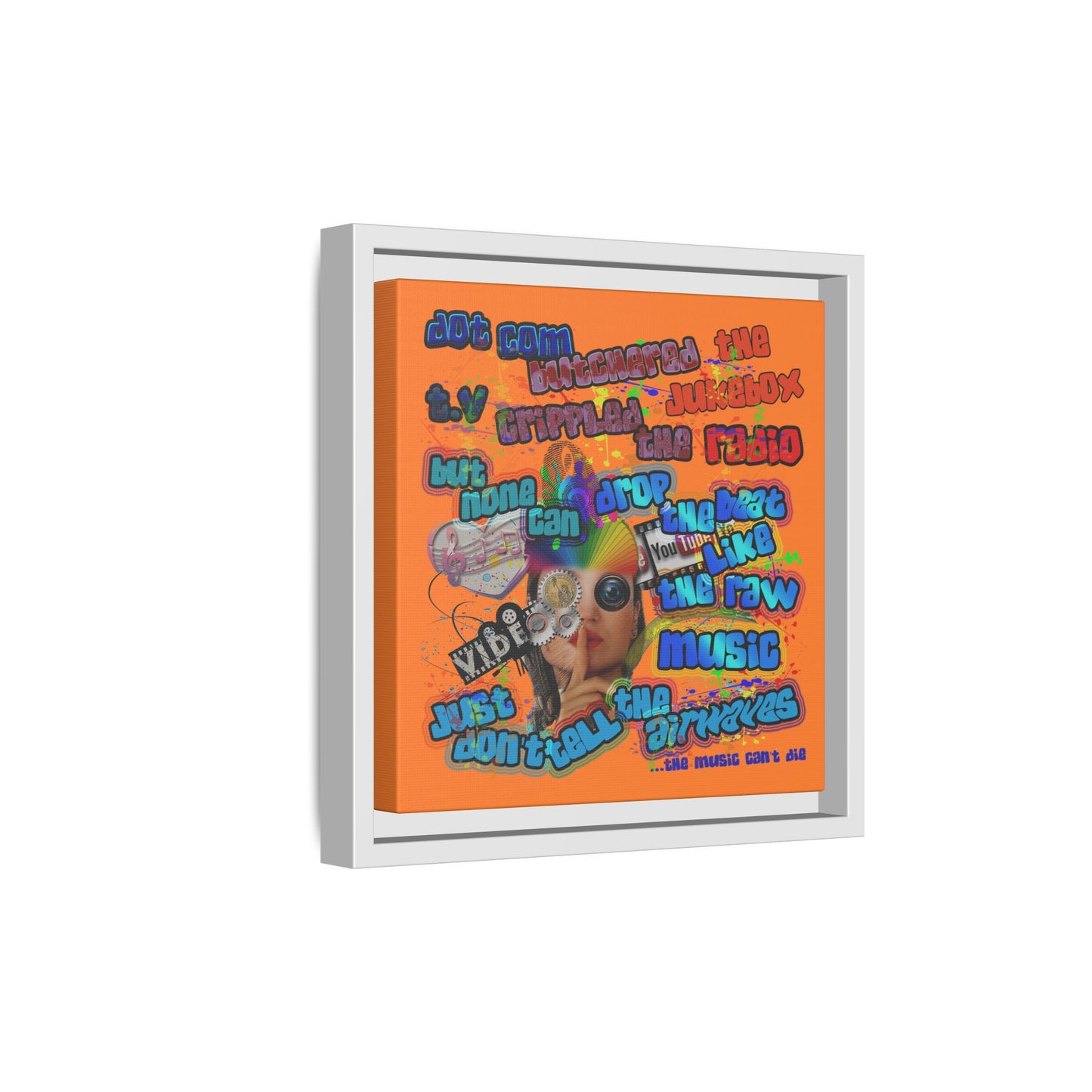 drop the beat - framed canvas art (crusta)