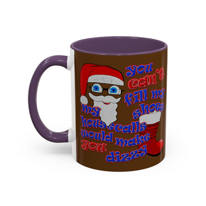 santa's shoes - Accent Mug (brown)