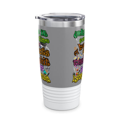 the bum's shit - Ringneck Tumbler, 20oz (grey)