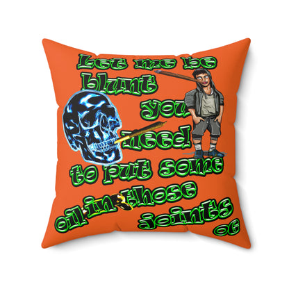og - Spun Polyester Square Pillow - (orange)