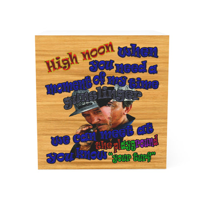 high noon - note cube (butterscotch wood finish)