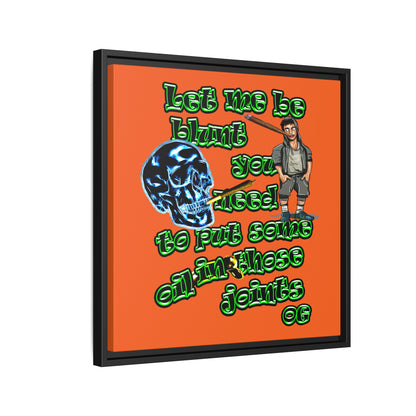 og - framed canvas art (orange)