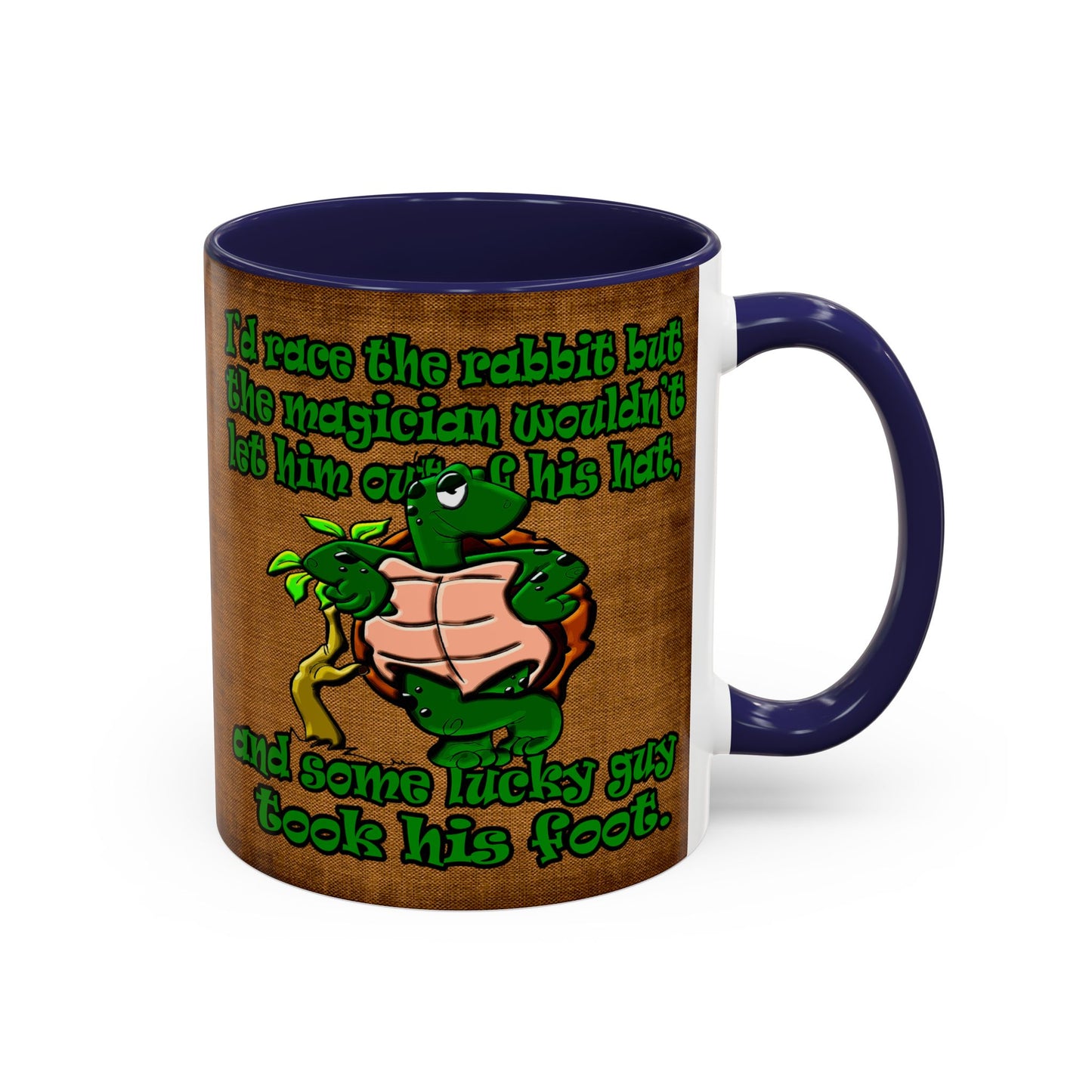 turtle race - Accent Mug (brown papyrus)