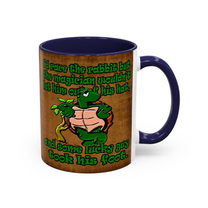 turtle race - Accent Mug (brown papyrus)
