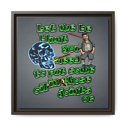 og - framed canvas art (grey-light grey)