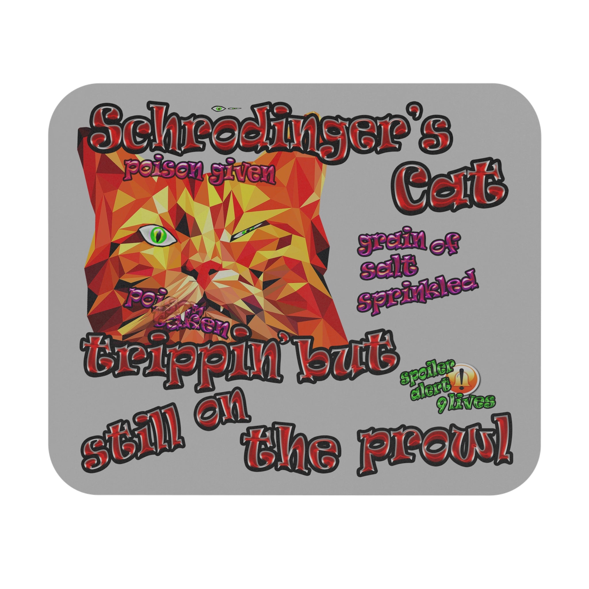 schrodinger's cat - Mouse Pad (Rectangle) (light grey)