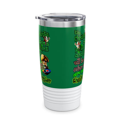 christmas spirits of boston - Ringneck Tumbler, 20oz (dark green)