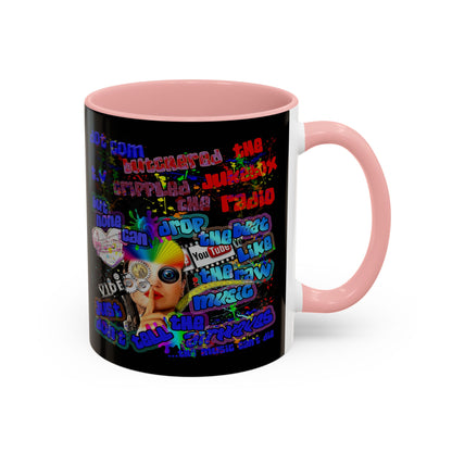 drop the beat - Accent Mug (black)