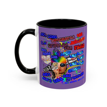 drop the beat - Accent Mug (light purple)