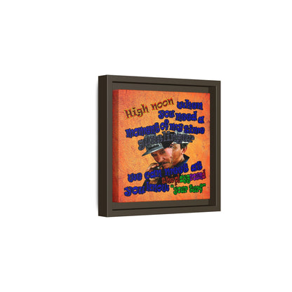 high noon - framed canvas art (burnt orange)