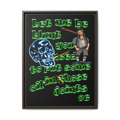 og - framed canvas art (black)