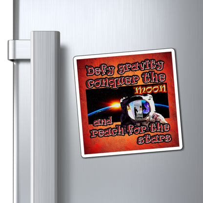 defy conquer reach - Magnets - (burnt orange)