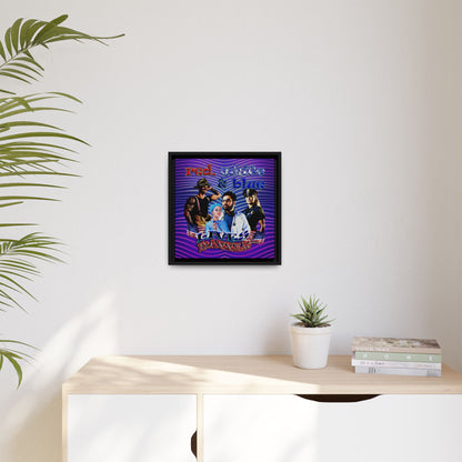 rw&b lives matter - framed canvas art (purple wave)