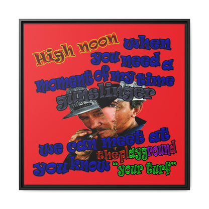 high noon - framed canvas art (red)