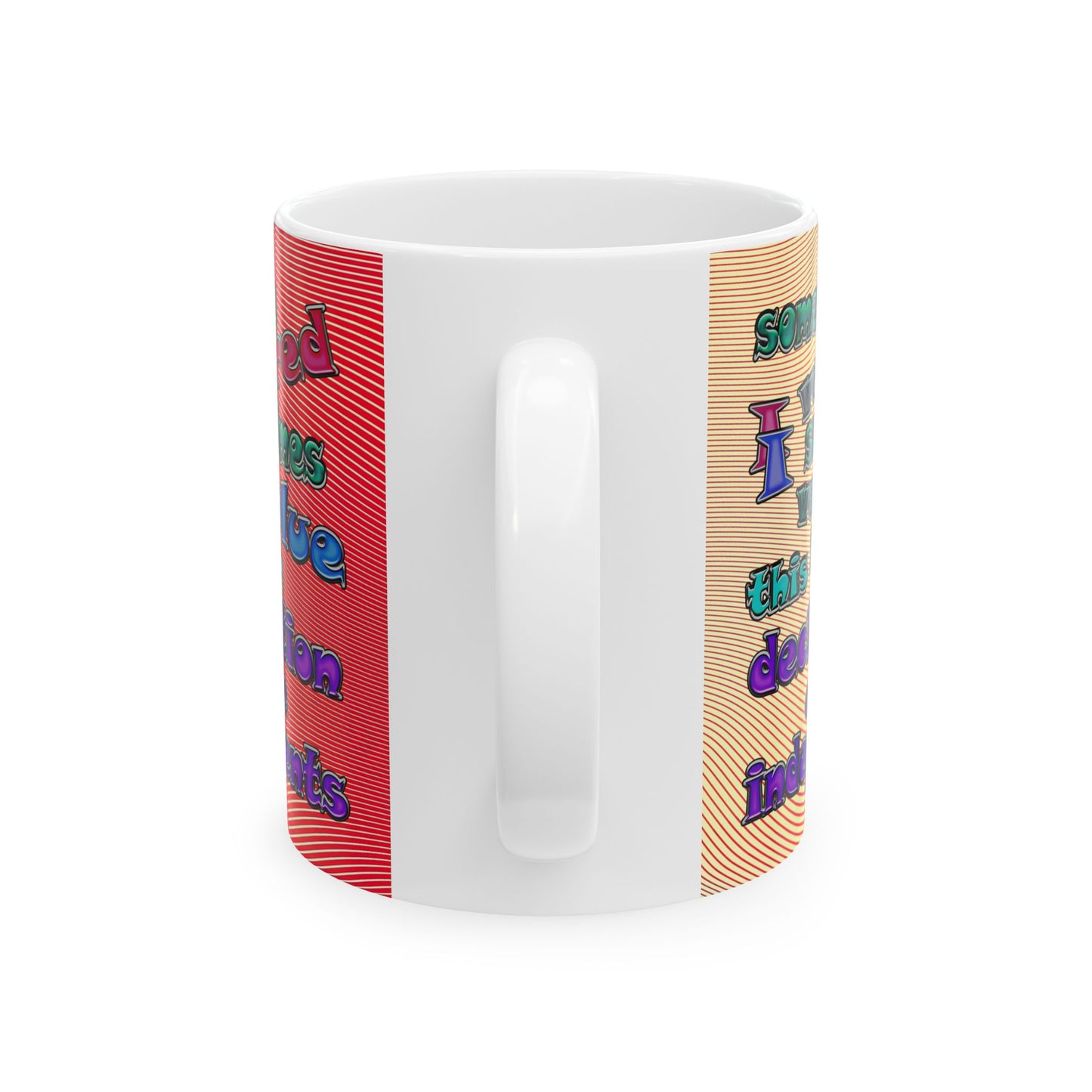 declaration of the independents - White Mug (yellow-orange wave)