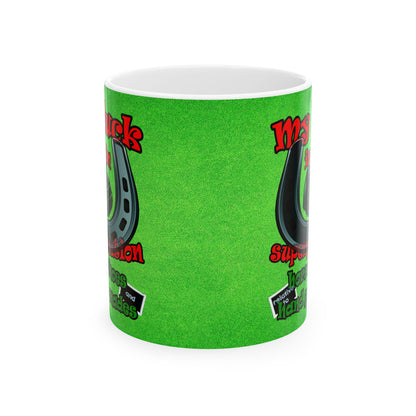my luck - White Mug (green turf)