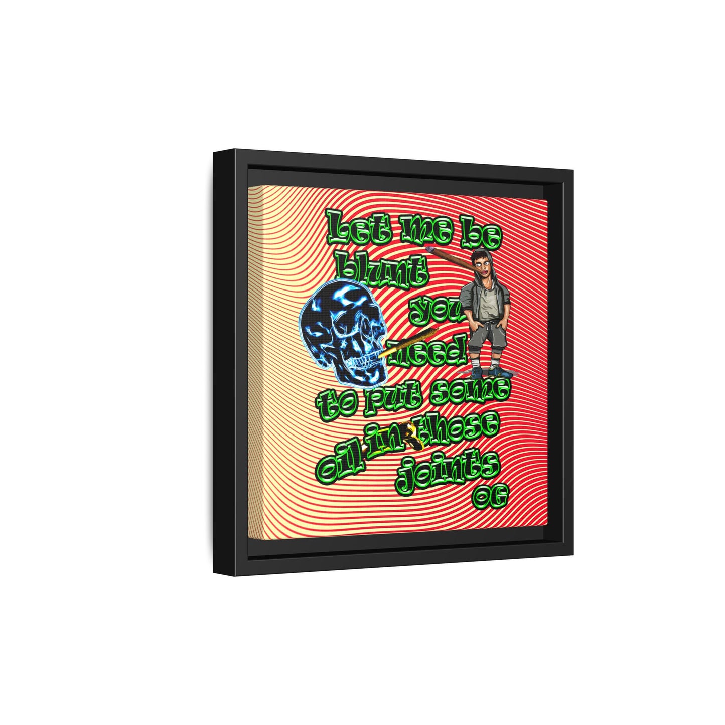 og - framed canvas art (yellow-orange wave)