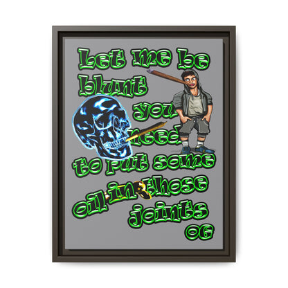 og - framed canvas art (grey)