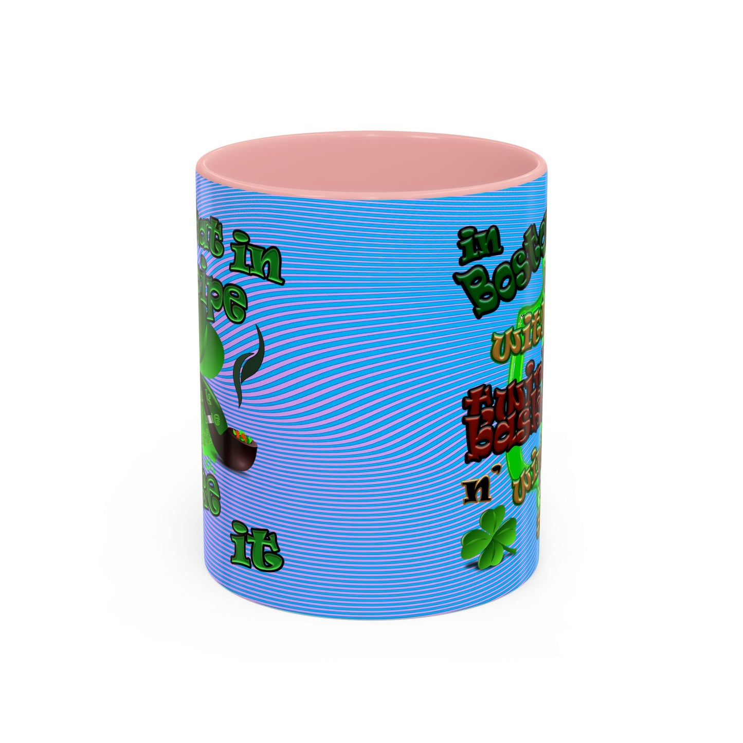 celtics logo - Accent Mug (light blue-purple wave)