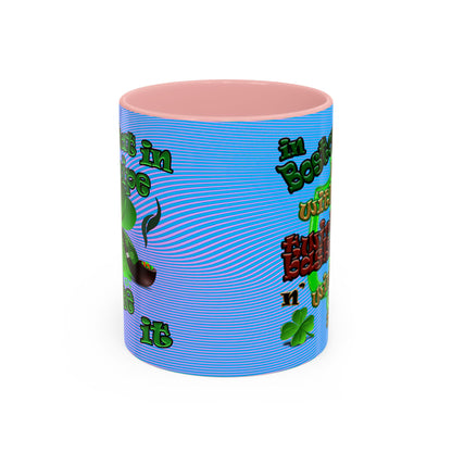 celtics logo - Accent Mug (light blue-purple wave)