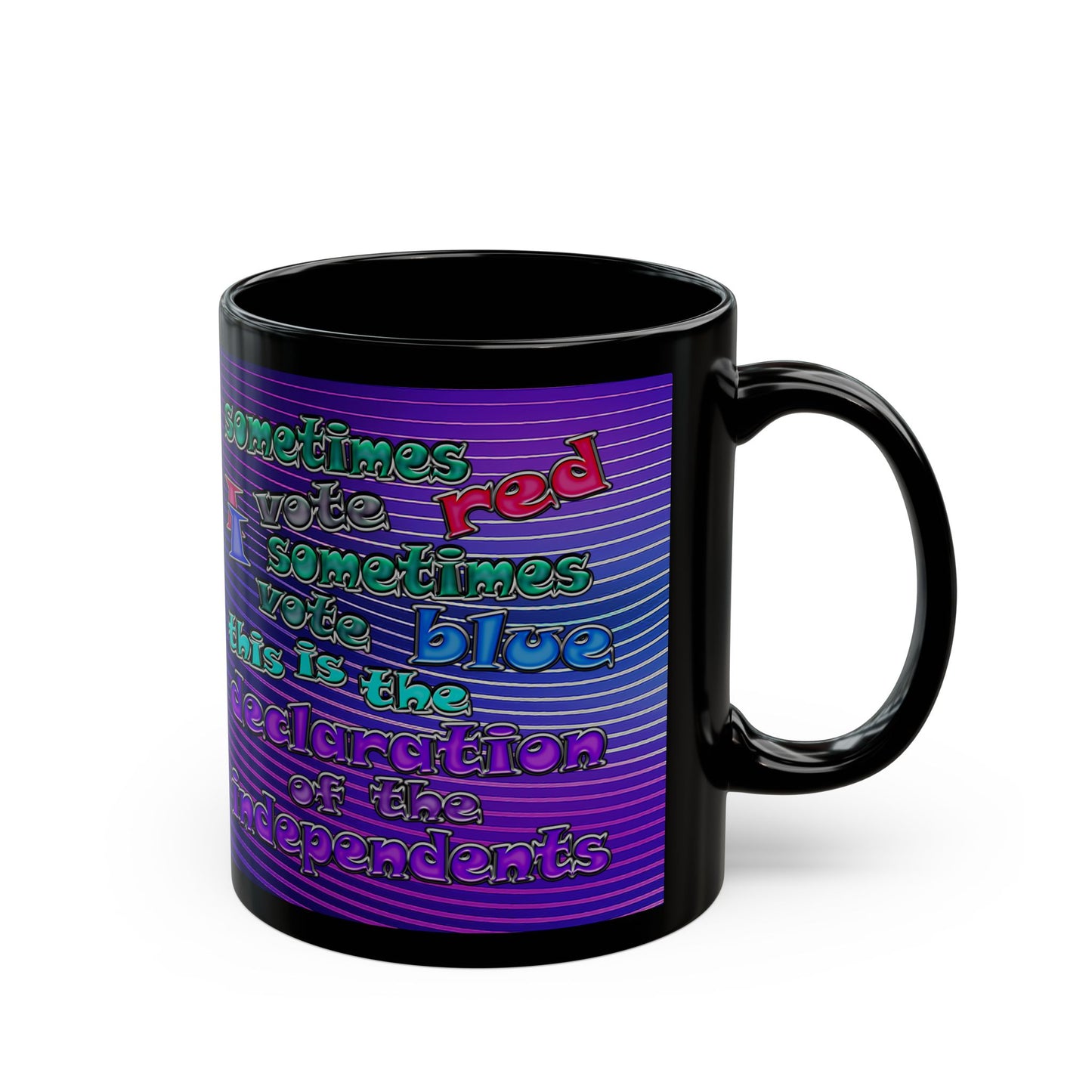 declaration of the independents - Black Mug (purple wave)