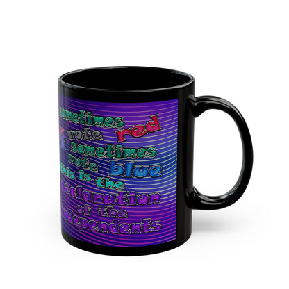 declaration of the independents - Black Mug (purple wave)