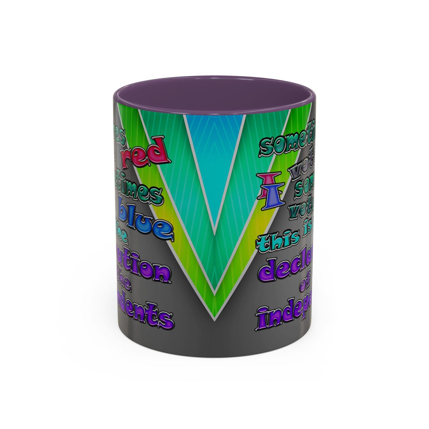 declaration of the independents - Accent Mug (rainbow split)