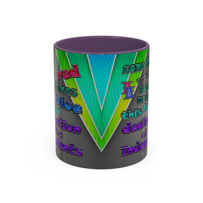 declaration of the independents - Accent Mug (rainbow split)