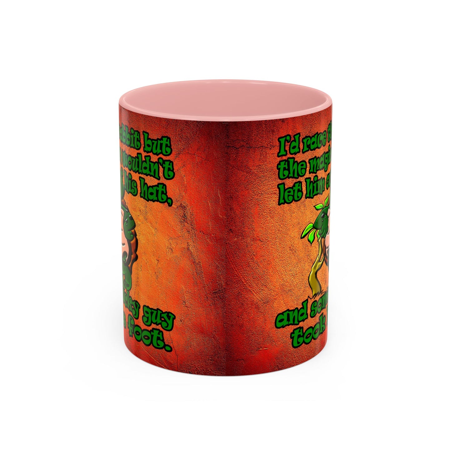 turtle race - Accent Mug (burnt orange)