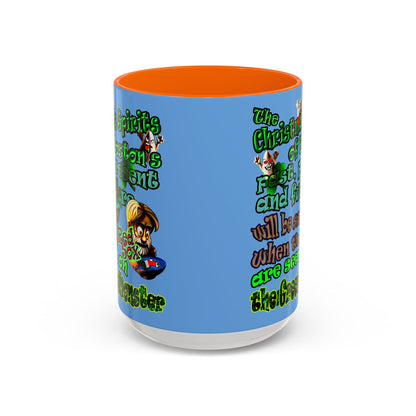 christmas spirits of boston - Accent Mug (light blue)