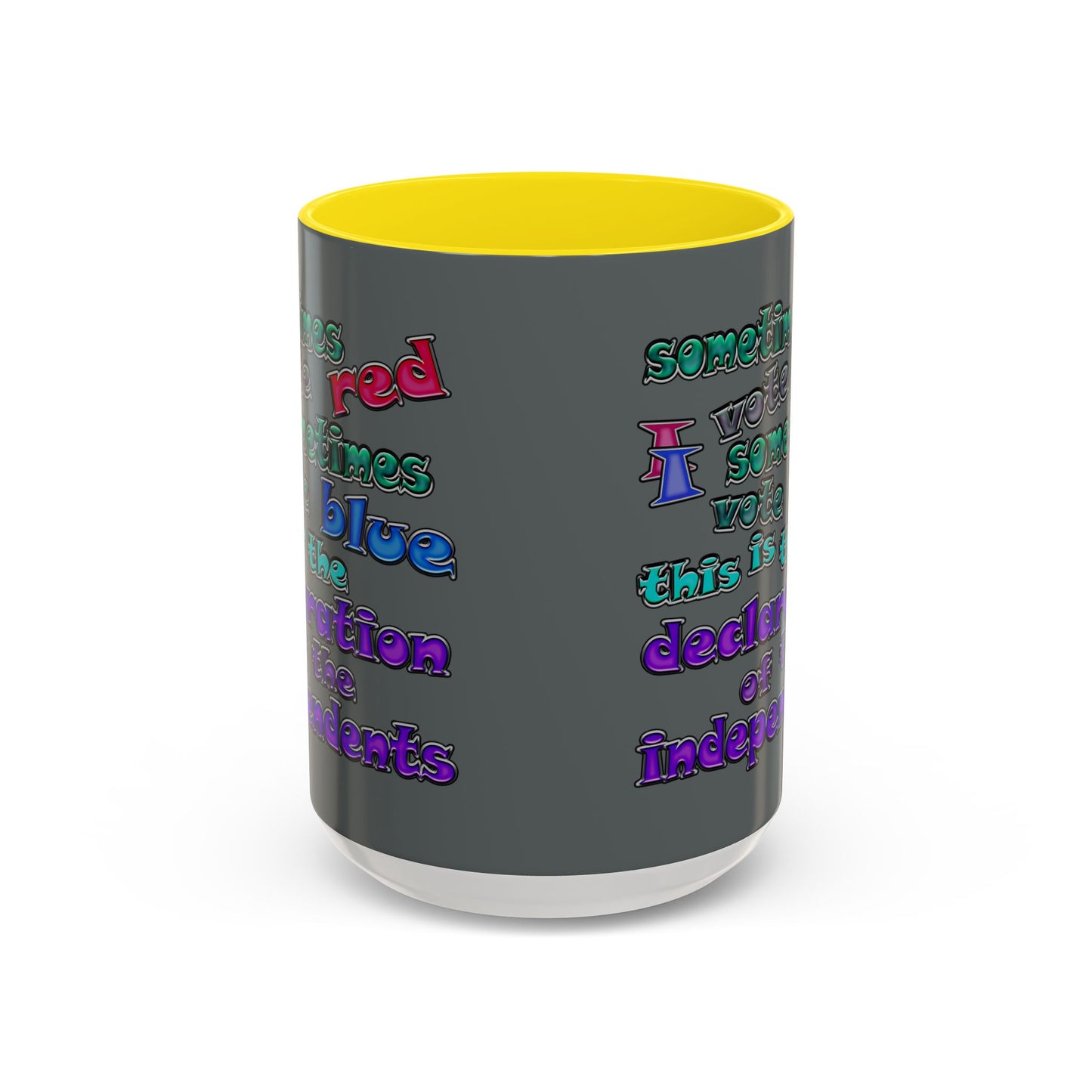 declaration of the independents - Accent Mug (dark grey)