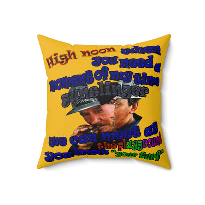high noon - Spun Polyester Square Pillow - (yellow)