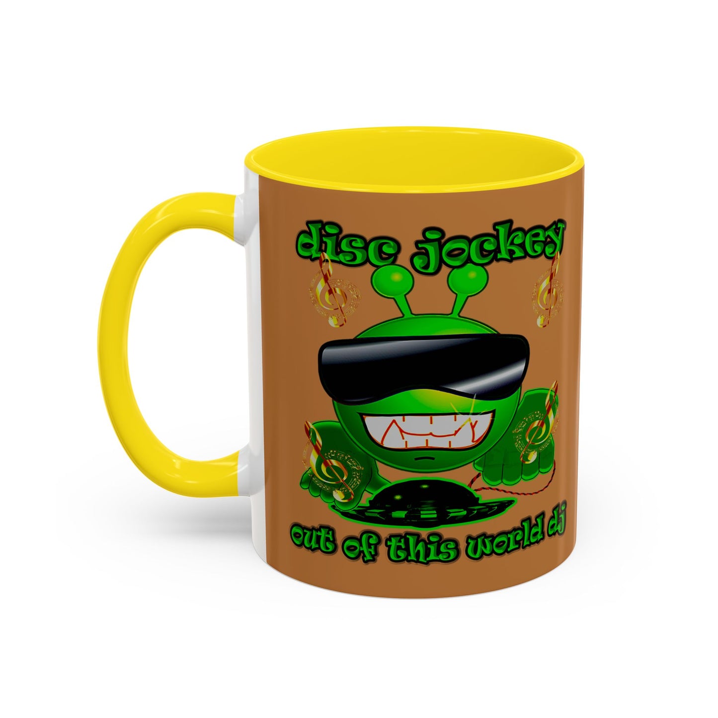 disc jockey - Accent Mug (light brown)