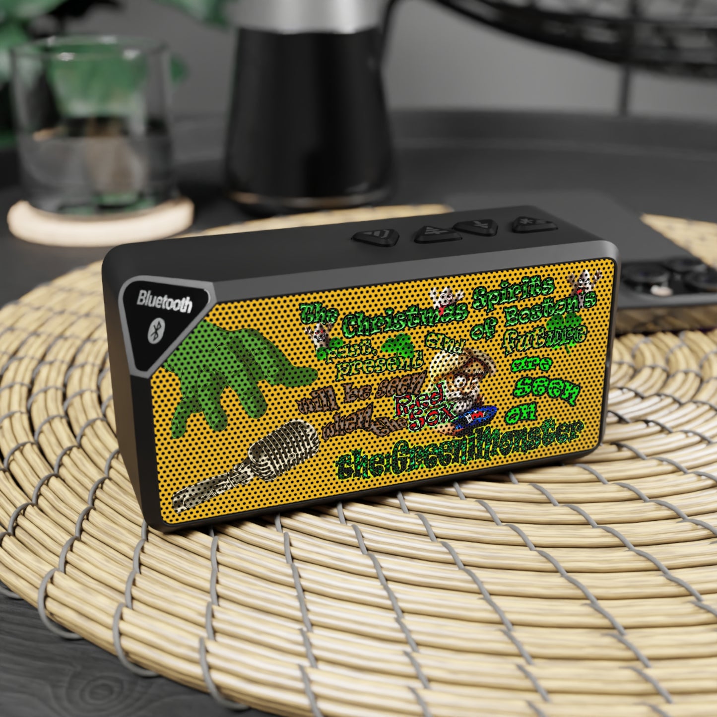 christmas spirits of boston - Jabba Bluetooth Speaker (yellow)