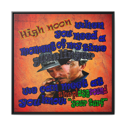 high noon - framed canvas art (burnt orange)