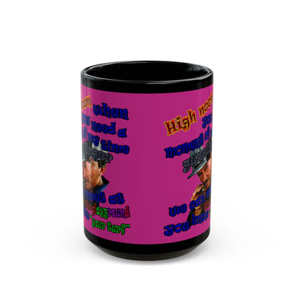 high noon - Black Mug (pink)