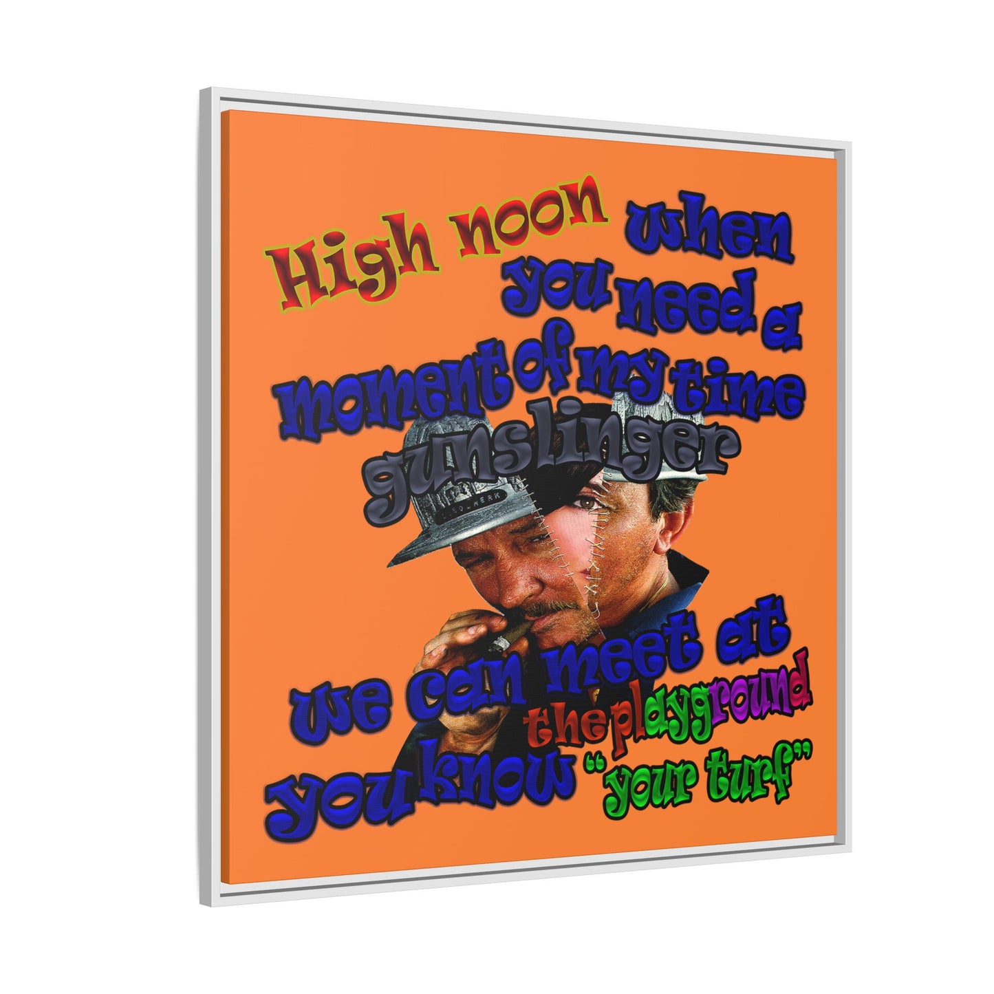 high noon - framed canvas art (crusta)