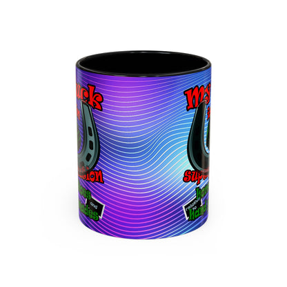 my luck - Accent Mug (purple wave)