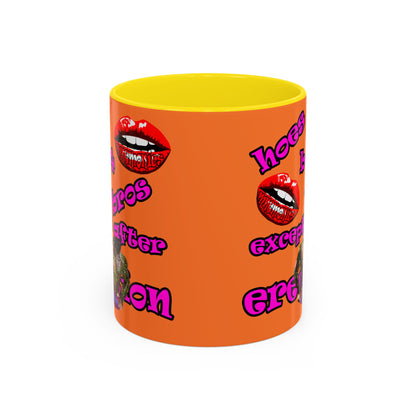 hoes b4 bros - Accent Mug (crusta)