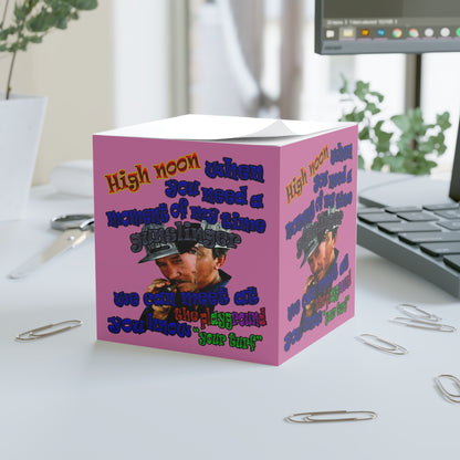 high noon - note cube (light pink)