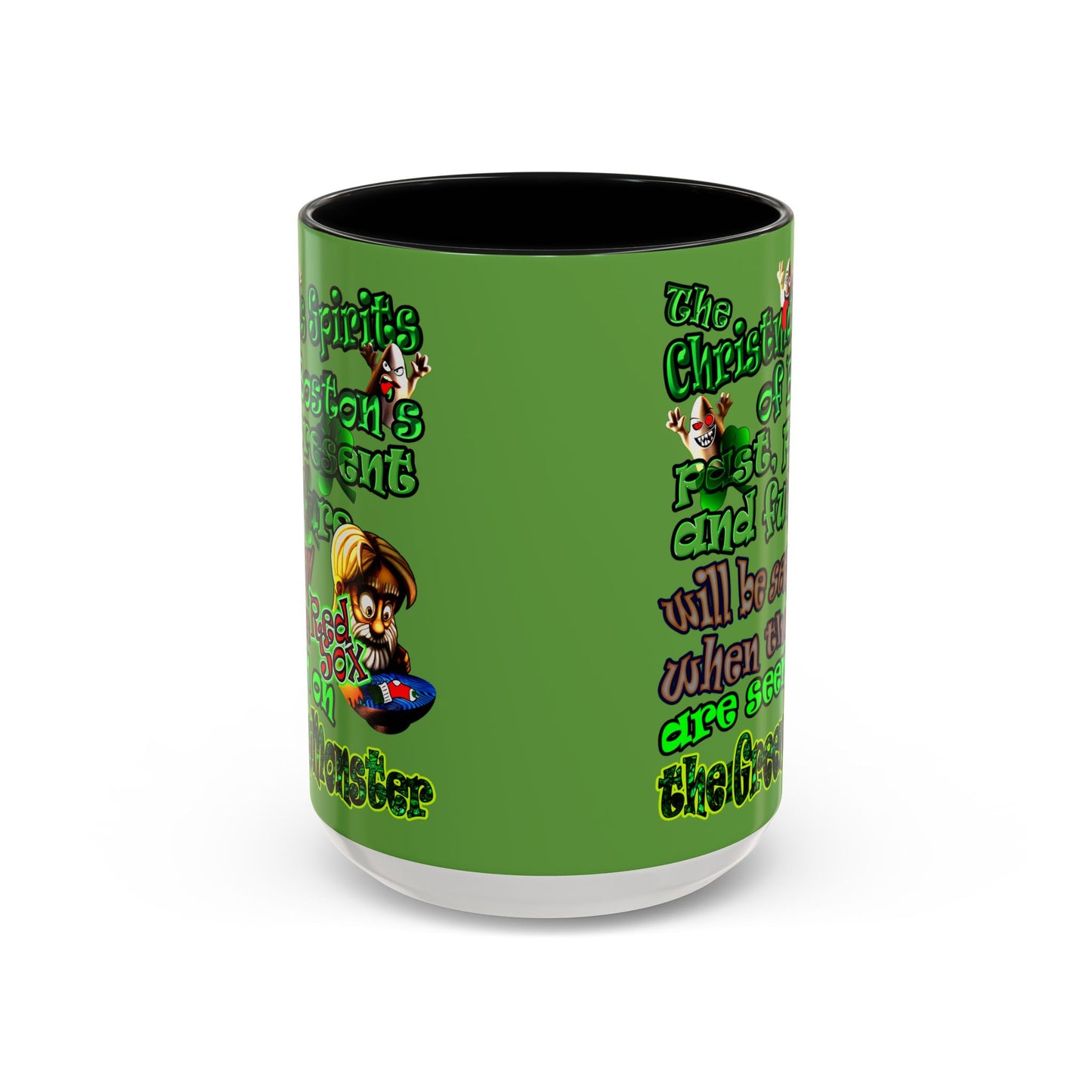 christmas spirits of boston - Accent Mug (green)