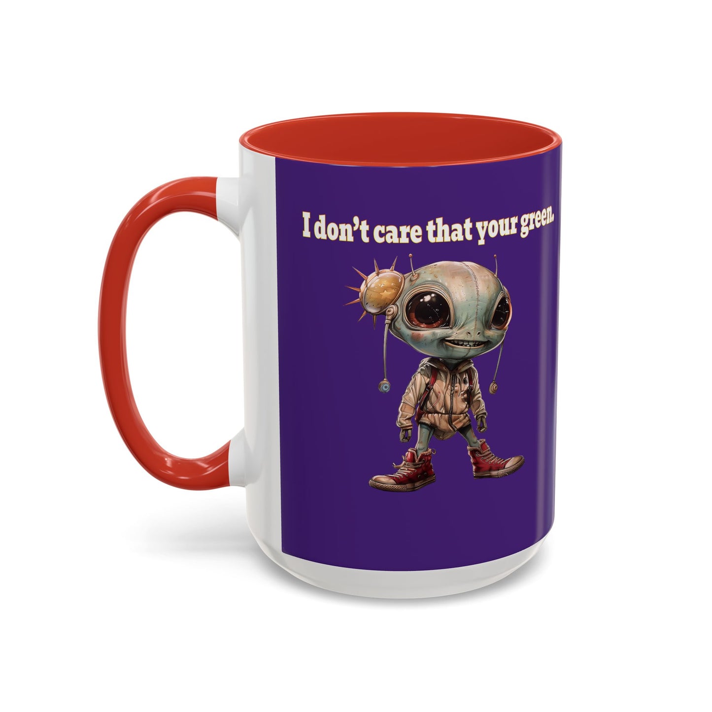 I don't care that your grey - Accent Mug (purple)