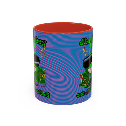 disc jockey - Accent Mug (light blue-purple wave)