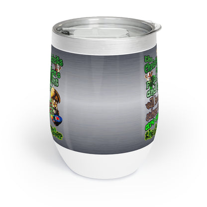 christmas spirits of boston - Chill Wine Tumbler (brushed nickel)